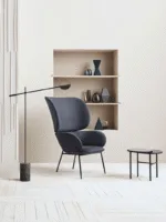 Lorvex Floor Lamp — Adjustable Arm with Terrazzo Base & LED Disc Shade