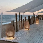 Candice Outdoor Floor Lamp — Hand-Woven Rattan Lantern with Ambient LED Glow - Image 3