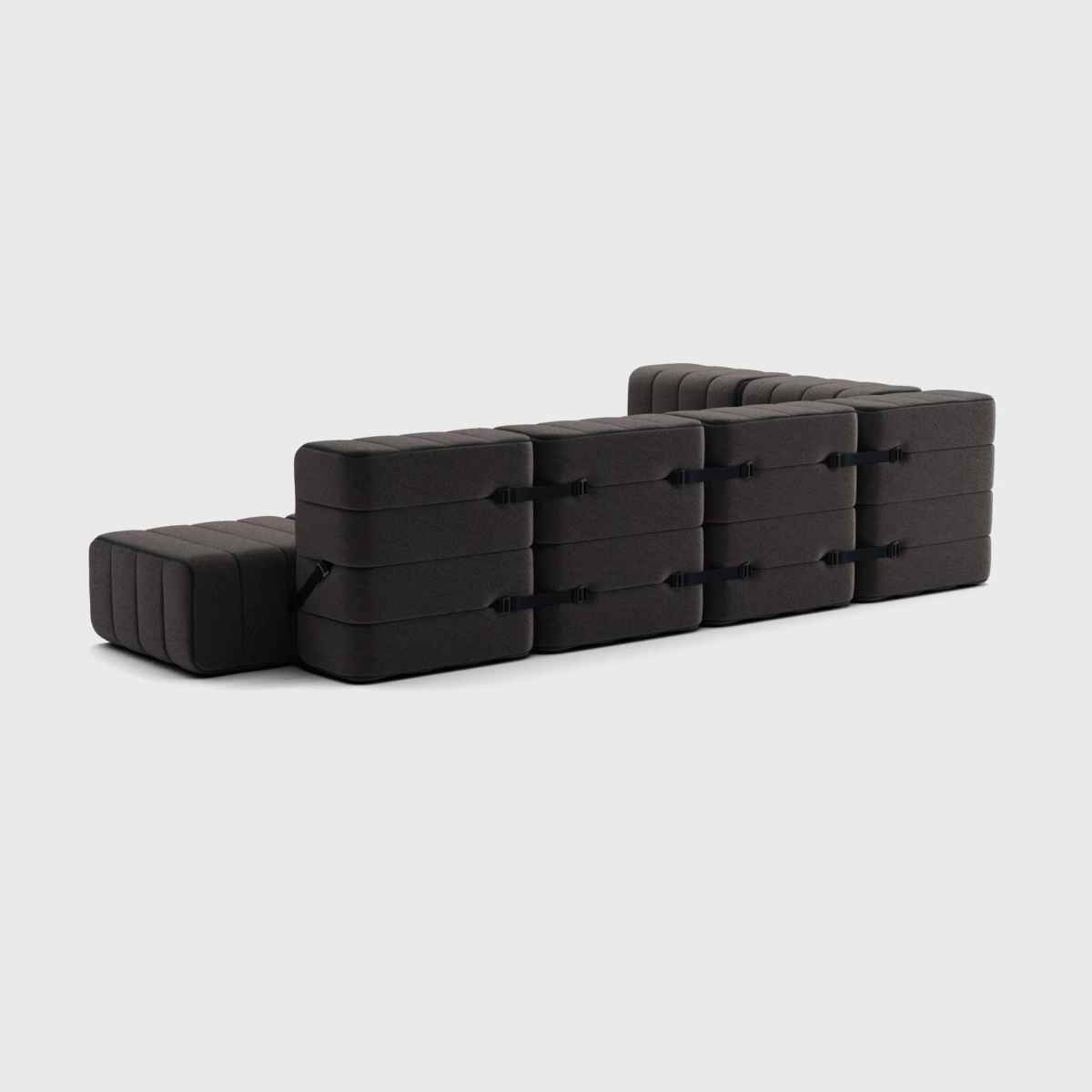 Curt Set 12 Modular Sofa — “Jet” Fabric Sectional (12-Module) - Image 2