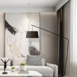 Gamela Floor Lamp — Sleek Cantilever LED with Black Fabric Shade - Image 6