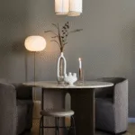 Galix Floor Lamp — Sleek Iron Frame with Ambient Fabric Shade - Image 2