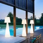 Dipa LED Floor Lamp — Sleek Plastic Column with Color-Changing Glow