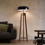 Acer Floor Lamp — Wood Tripod Base with Sleek Acrylic Shade - Image 4