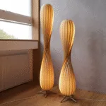 Modern Twist Floor Lamp — Sculptural Spiral LED Accent Light - Image 4
