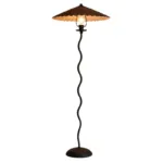 Squiggle Floor Lamp — Playful Wavy Stem with Empire Shade - Image 2