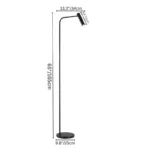 Mairis Floor Lamp — Slim Curved LED Task Light in Steel & Aluminum - Image 8