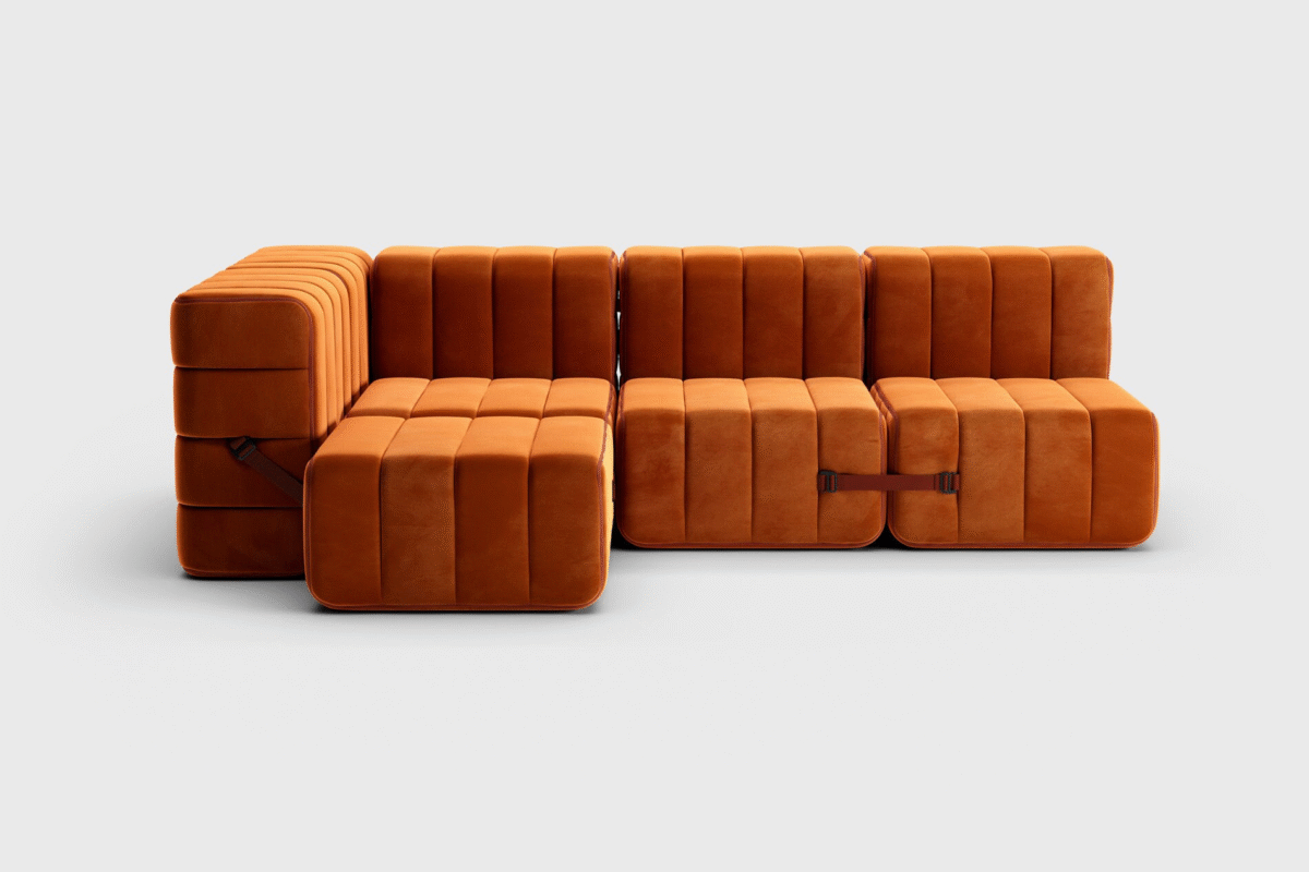 Curt Set 9 Modular Sofa — “Barcelona” Velvet 9-Module Family Lounge - Image 5