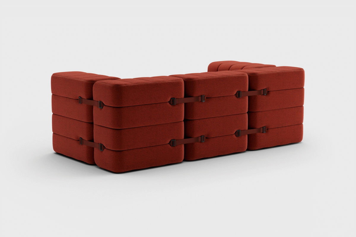 Curt Set 7 Modular Sofa — “Dama” Recycled Wool Blend Upholstery - Image 5