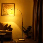 Bernie Floor Lamp — Mid-Century Arc with Dome Glass Shade & Marble Base - Image 7