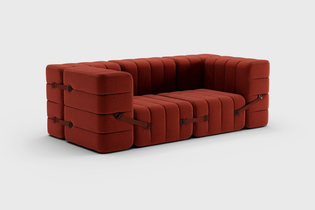 Curt Set 7 Modular Sofa — “Dama” Recycled Wool Blend Upholstery - Image 4