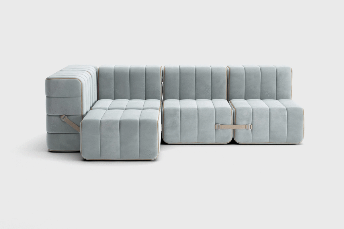 Curt Set 9 Modular Sofa — “Barcelona” Velvet 9-Module Family Lounge - Image 4