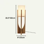 Zenic Floor Lamp — Organic Wood Frame with Fabric Shade - Image 15
