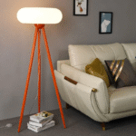Dorjee Floor Lamp — Sculptural Globe Shade with Minimalist Frame