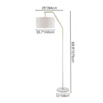 Saiga Floor Lamp — Sleek Iron Frame with Fabric Drum Shade - Image 10