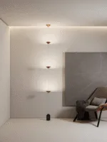 Keilana Floor‑to‑Ceiling Lamp — Conical Shades with Marble Counterweight - Image 5