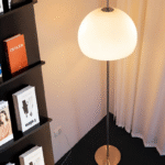 Canton Floor Lamp — Dome Glass Shade & Chrome LED Accent - Image 9