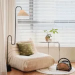 Malti Floor Lamp — Curved Silhouette with Cloth Shade & LED - Image 7