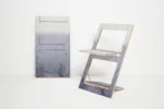 Fläpps Folding Chair — “Fading Gray” Gradient Birch & Stainless
